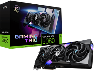 MSI RTX5080 16GB GAMING TRIO OC GDDR7 256 Bit HDMI DP PCIe 5.0