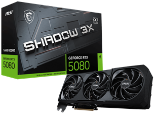 MSI RTX5080 16GB SHADOW 3X OC 16G GDDR7 256bit HDMI DP PCIe 5.0