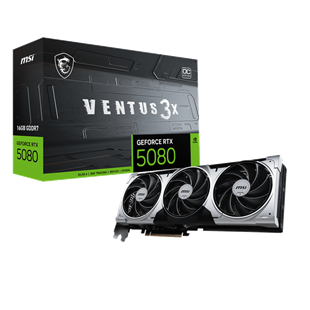 MSI RTX5080 16GB VENTUS 3X OC 16G GDDR7 256bit HDMI DP PCIe 5.0