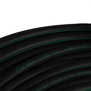 Mag Rg6/U6 Bakır Cu/Cu 80 Tel Siyah Anten Kablosu (100 Metre)