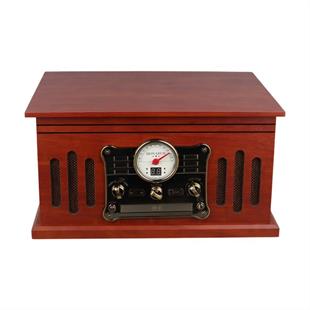 MagicVoice F39 Retro Vintage Çanta Pikap - CD - Kaset - Radyo - Bluetooth - AUX - USB Mp3 Çalar