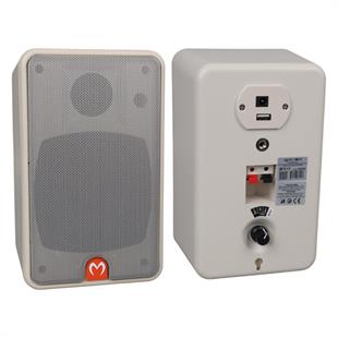 MagicVoice MV-21 10 CM 40 Watt Komütatörlü Hat Trafolu Beyaz Sütun Hoparlör (2li Takım)