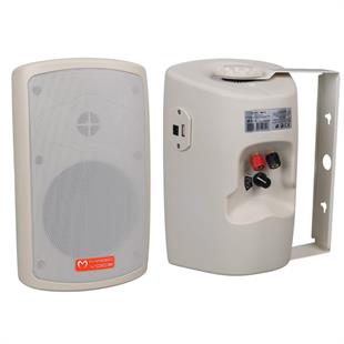 MagicVoice MV-36 11 CM 50 Watt Komütatörlü Hat Trafolu Krem Beyaz Sütun Hoparlör (2li Takım)