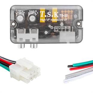 Magicvoice TD-22 Ayarlı Oto Deck Anfi Çevirici Remote Çıkışlı Gecikmeli High-Low Ses Dönüştürücü