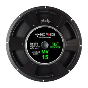 Magicvoice MV-15 Maks. 700 Watt / Rms 350 Watt 15” Siyah 38 Cm Woofer Yedek Hoparlör