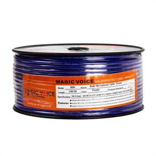 MagicVoice B96 Profesyonel 2 Damarlı Blendajlı Enstrüman Mikrofon Kablosu Stereo 100 Metre (Mor)