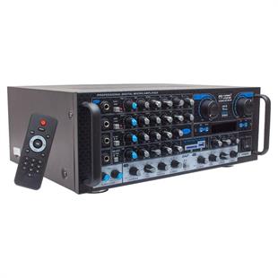 MagicVoice MV-550 2x100W USB/SD/Bluetooth 4 Mikrofon Girişli Stereo Mixer Amfi
