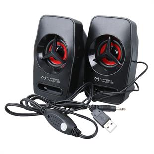 Magicvoice T-19 1+1 USB Pc Mini Hoparlör - Speaker (2*3 Watt - 4 Ohm)