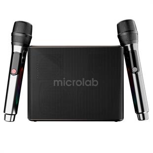 Microlab M60 Vega 100W RGB 2 Adet Kablosuz Mikrofonlu Bluetooth Karaoke Hoparlör (15.000mAh Batarya)