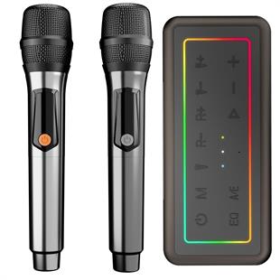 Microlab M60 Vega 100W RGB 2 Adet Kablosuz Mikrofonlu Bluetooth Karaoke Hoparlör (15.000mAh Batarya)