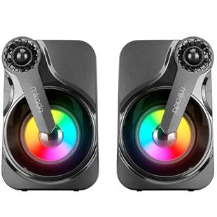 Mikado MD-BT28 5W+3W×2 BT,TF Card,USB, FM Radyo Siyah Led Işıklı Speaker