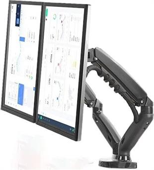 N.Bayou F160 2li amortisörlü monitör masa siyah