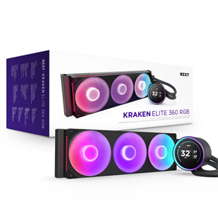 NZXT 360MM LCD KRAKEN ELITE 360 RGB v2 RL-KR36E-B2 AM5-1851p Sıvı Soğutmalı İşlemci Fanı