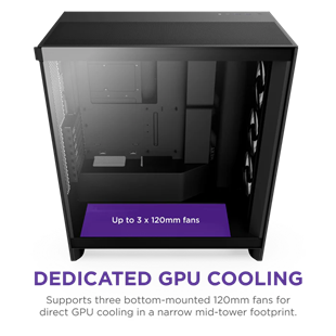 NZXT H7 FLOW 2024 CM-H72FB-R1 RGB Gaming EATX PC Kasası