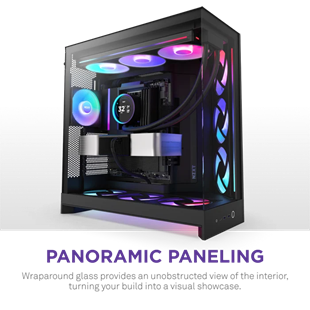 NZXT H9 FLOW RGB 2025 CM-H92FB-R1 Dual Chamber Gaming EATX PC Kasası