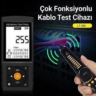 Novacom NVC-LT200 3 Lcd Ekranlı Tdr Metraj - Pse Voltaj - Network Kablo Test Cihazı
