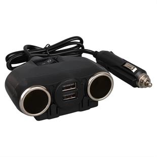 Olesson 1630 12-24V Çift USB Girişli 120W 80cm Kablolu 2LI Araç Çakmak Çoklayıcı