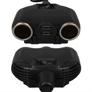 Olesson 1630 12-24V Çift USB Girişli 120W 80cm Kablolu 2LI Araç Çakmak Çoklayıcı