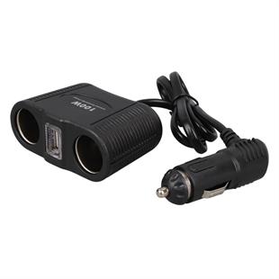 Olesson 1645 12-24V Tek USB Girişli 100W 70cm Kablolu 2li Araç Çakmak Çoklayıcı
