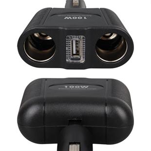 Olesson 1646 12-24V Tek USB Girişli 100W Çiftli Araç Çakmak Çoklayıcı