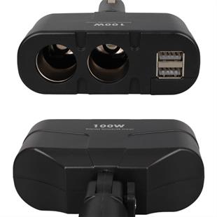 Olesson 1652 12-24V Çift USB Girişli 100W 2li Araç Çakmak Çoklayıcı