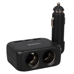 Olesson 1655 12-24V TYPE-C + Çift USB-A Girişli 100W 2li Araç Çakmak Çoklayıcı