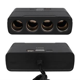 Olesson 2014 12-24V Type-C + USB-A Girişli 120W 80cm Kablolu 4lü Araç Çakmak Çoklayıcı