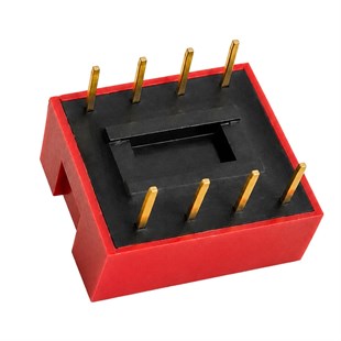 PCB Tip 4lü Kırmızı DIP Switch 2.54mm Pin Aralıklı Devre Anahtarı