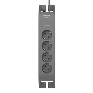 PHILIPS 4-lü SPN3140A/62 900 Joules Akım Koruma Prizi Gri