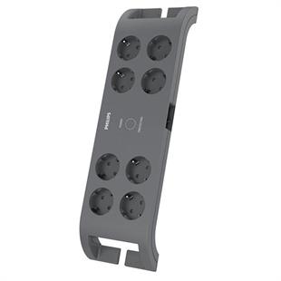 PHILIPS 8-li SPN3180A/62 900 Joules Akım Koruma Prizi Gri
