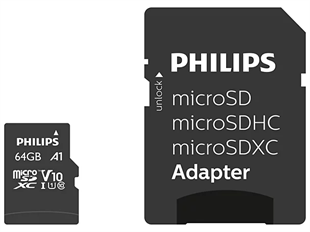 PHILIPS MicroSD 64GB FM64MP45B/00 Class10 Hafıza Kartı