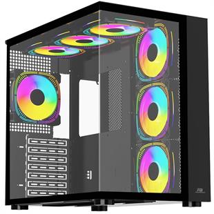 POWER BOOST PB-SS02B 7x ARGB FAN ATX SEA VIEW USB3.0 SİYAH KASA