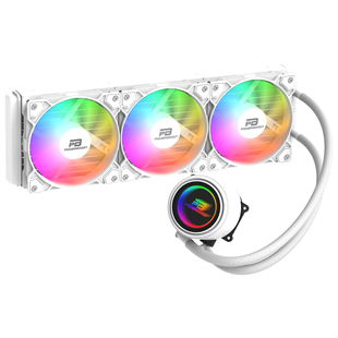 POWERBOOST 360MM CIRCLE 360W Rainbow Fanlı AM5-1851p Sıvı Soğutmalı İşlemci Fanı Beyaz