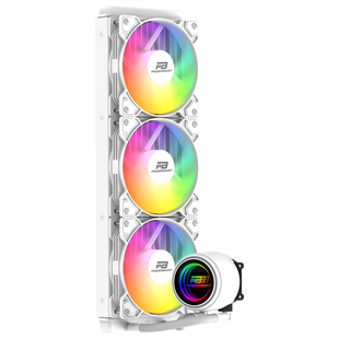 POWERBOOST 360MM CIRCLE 360W Rainbow Fanlı AM5-1851p Sıvı Soğutmalı İşlemci Fanı Beyaz