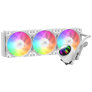 POWERBOOST 360MM CIRCLE 360W Rainbow Fanlı AM5-1851p Sıvı Soğutmalı İşlemci Fanı Beyaz
