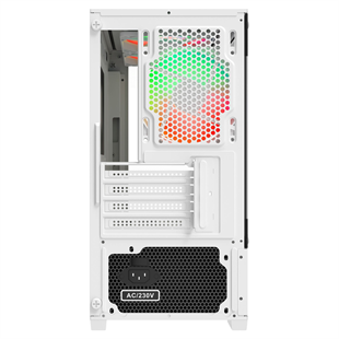 POWERBOOST 500W PB-M5001W 3-Rainbow Fanlı Gaming Micro-Tower PC Kasası Beyaz