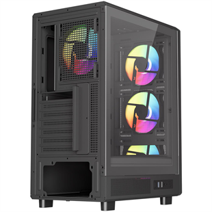 POWERBOOST 600W 80+ A601B 4-Rainbow Fanlı Gaming Mid-Tower PC Kasası