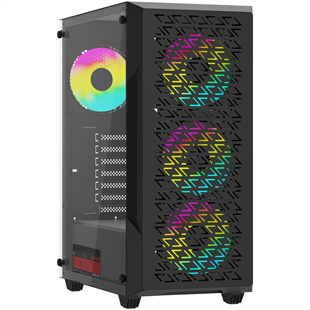 POWERBOOST 650W 80+ BRONZE PB-P801AB 4-RGB Fanlı Gaming Mid-Tower PC Kasası