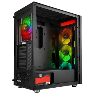 POWERBOOST 650W 80+ PB-P3701B 4-ARGB Fanlı Gaming Mid-Tower PC Kasası