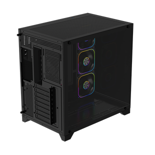 POWERBOOST 750W 80+ BRONZE PB-C9025B 4-ARGB Fanlı Gaming Mid-Tower PC Kasası