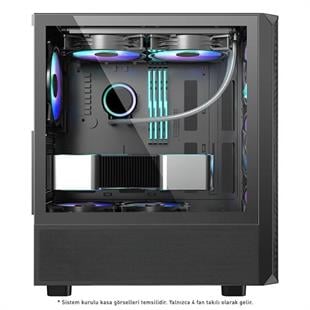 POWERBOOST 850w 80+ BRONZE PB-P3602BB Gaming Mid-Tower PC Kasası