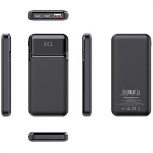 POWERBOOST NIGHT 115B 10000mAh 22.5W LCD GizliLED Siyah Taşınabilir Şarj Cihazı Powerbank