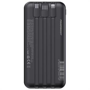 POWERBOOST NIGHT 125B 10000mAh 22.5W Dahili Kablolu LCD Siyah Taşınabilir Şarj Cihazı Powerbank