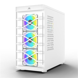 POWERBOOST PB-GR222BW 7-ARGB Fanlı Gaming Mid-Tower PC Kasası Beyaz