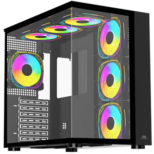 POWERBOOST PB-SS02B Sea View 7-ARGB Fanlı Gaming Mid-Tower PC Kassı