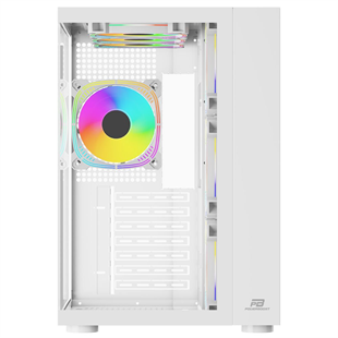 POWERBOOST PB-SS02W Sea View 7-RGB Fanlı Gaming Mid-Tower PC Kasası Beyaz
