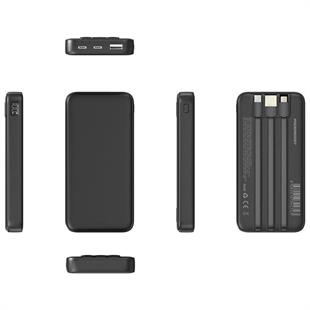 POWERBOOST PRIME 130B 10000mAh 22.5W Dahili Kablolu LCD Siyah Taşınabilir Şarj Cihazı Powerbank