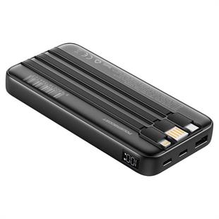 POWERBOOST PRIME 130B 10000mAh 22.5W Dahili Kablolu LCD Siyah Taşınabilir Şarj Cihazı Powerbank