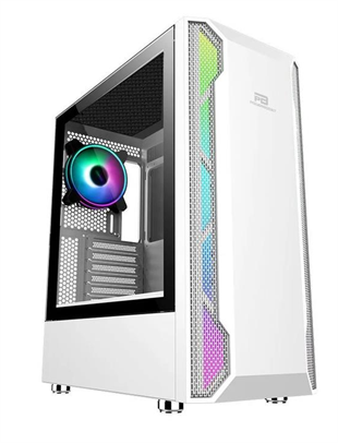 POWERBOOST VK-G3701W 3-RGB Fanlı Gaming Mid-Tower PC Kasası Beyaz