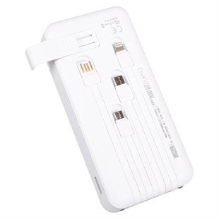 POWERWAY T20 KENDİNDEN KABLOLU DİJİTAL EKRAN 20.000 MAH BEYAZ POWERBANK